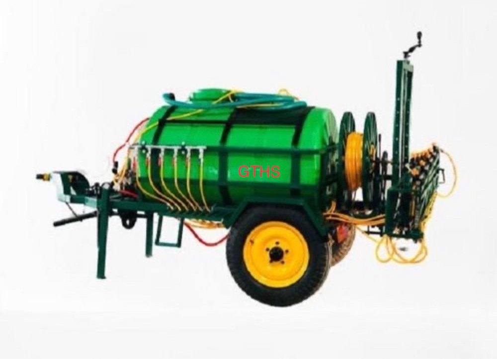 3 Piston High Pressure Pump Gths Th-1200-br Tractor Trailed Sprayer, Capacity: 1200 Ltrs, Boom Size: 40 Ft