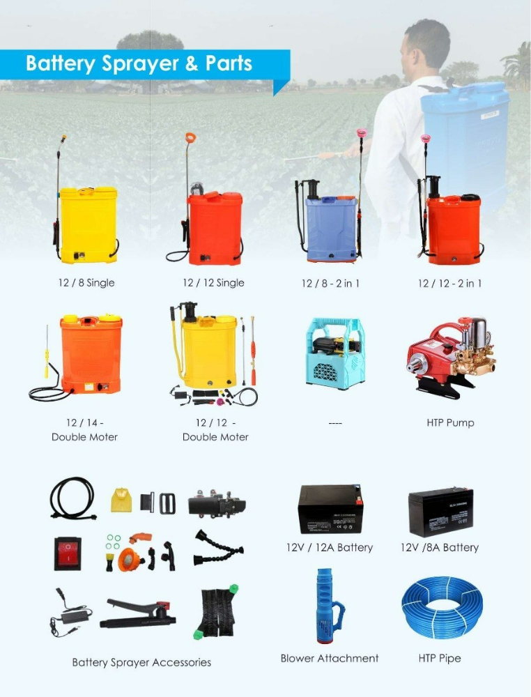 Plastc Battery Sprayer And Spare Parts