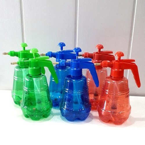 Green, Blue and Red Plastic Pressure Sprayer 1.5 Litre