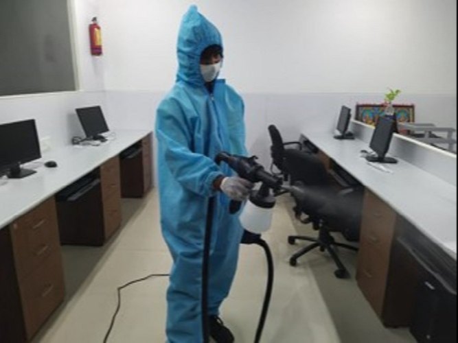 in Office Area Corona Virus(Covid-19) Industrial Sanitation Services