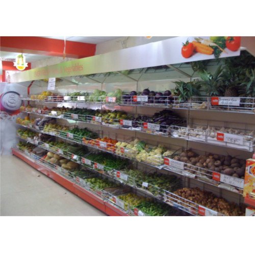 SS Angle frame racks Vegetable Display Rack