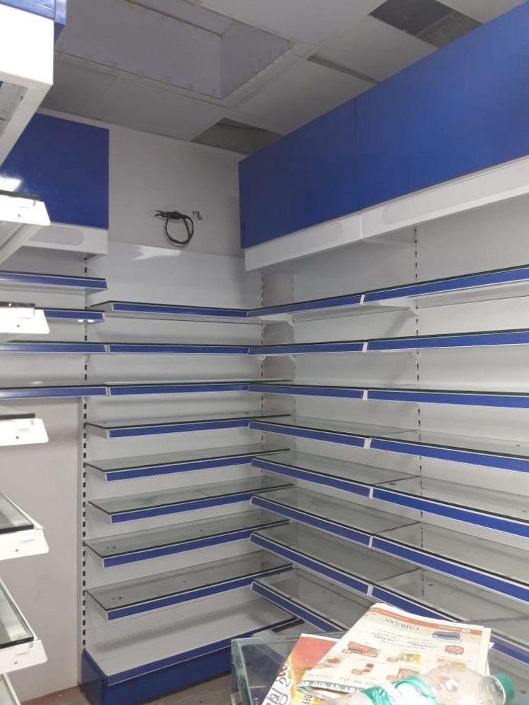 Wall Mounted Glass Display Rack, For Supermarket