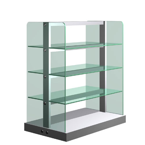 Nandi Technology Glass, MS Glass Display Rack, For Supermarket