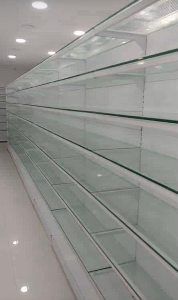 Wall Mounted Glass Display Rack, For Supermarket