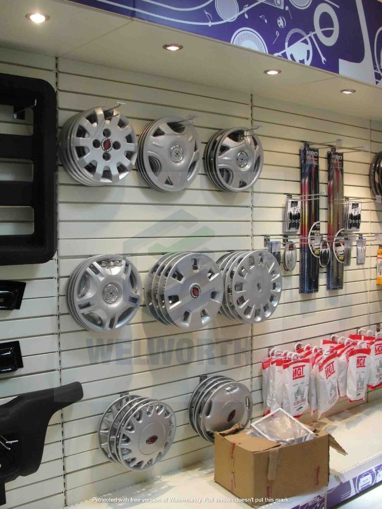 Self Stand Metal Slatwall Rack