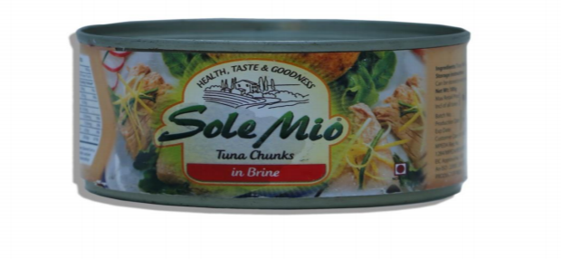 Sole Mio Brine Tuna Chunks Oil, For Restaurant, Packaging Type: Box