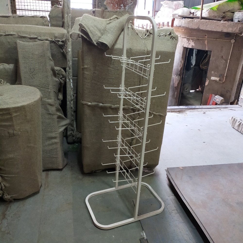 White Mild Steel Supermarket Hanging Rack