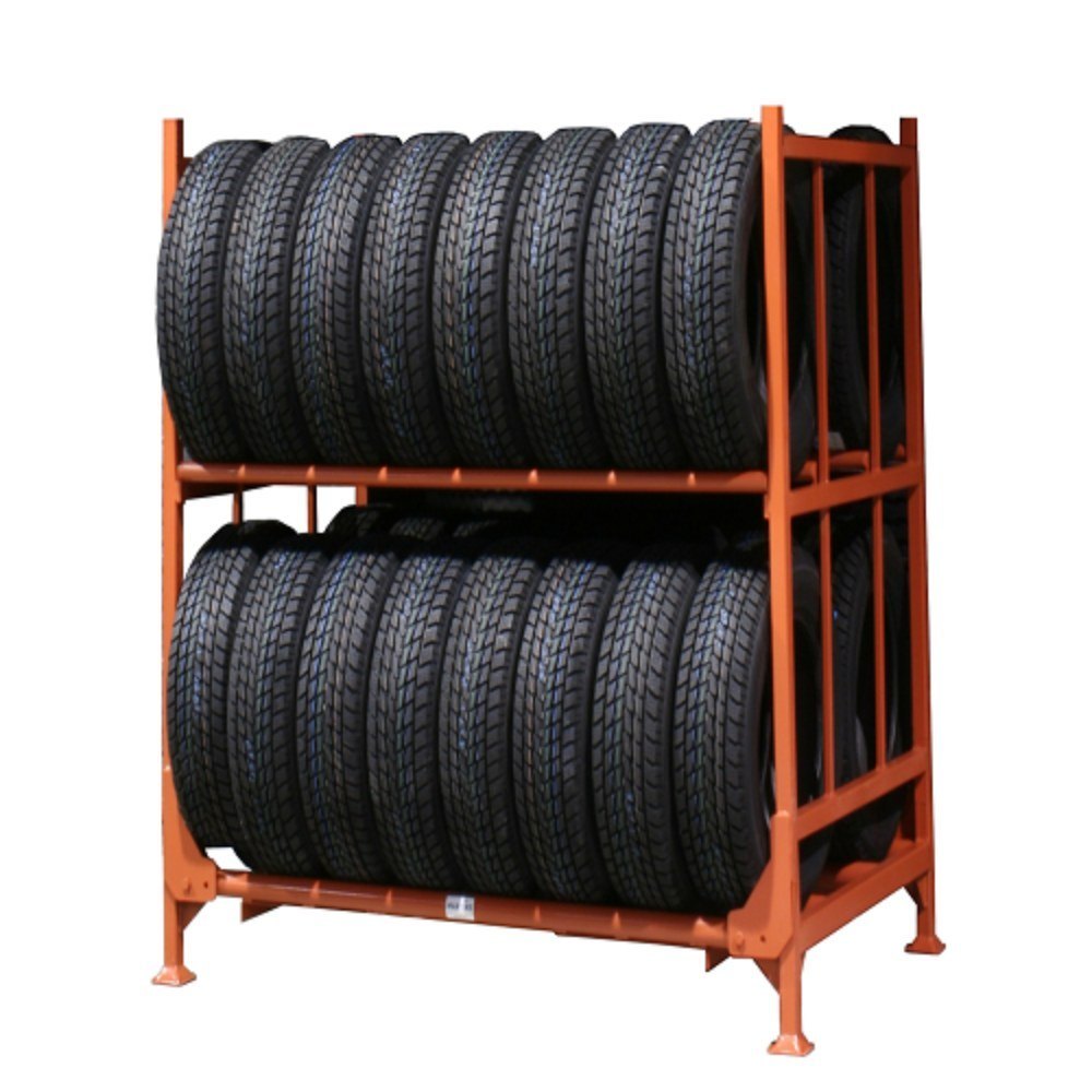 Stainless Steel Free Standing Unit Tyre Stand & Rack, For Showroom