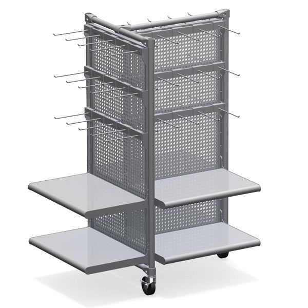 Grey Stationery Display Rack