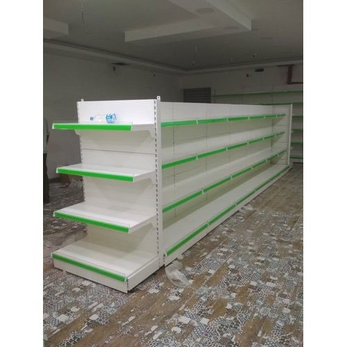 Stainless Steel Gondola Double Sided Display Rack