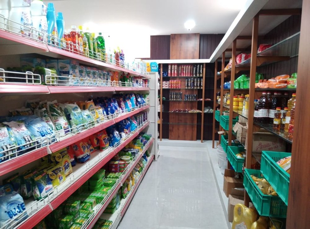 Wooden Free Standing Unit Double Sided Display Rack, For Shoes and Chappal