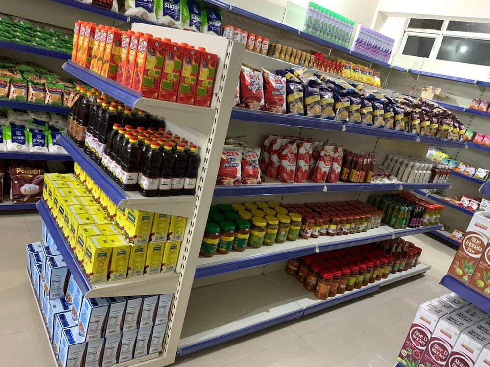 Metal Double Side Center Display Rack, For Supermarket