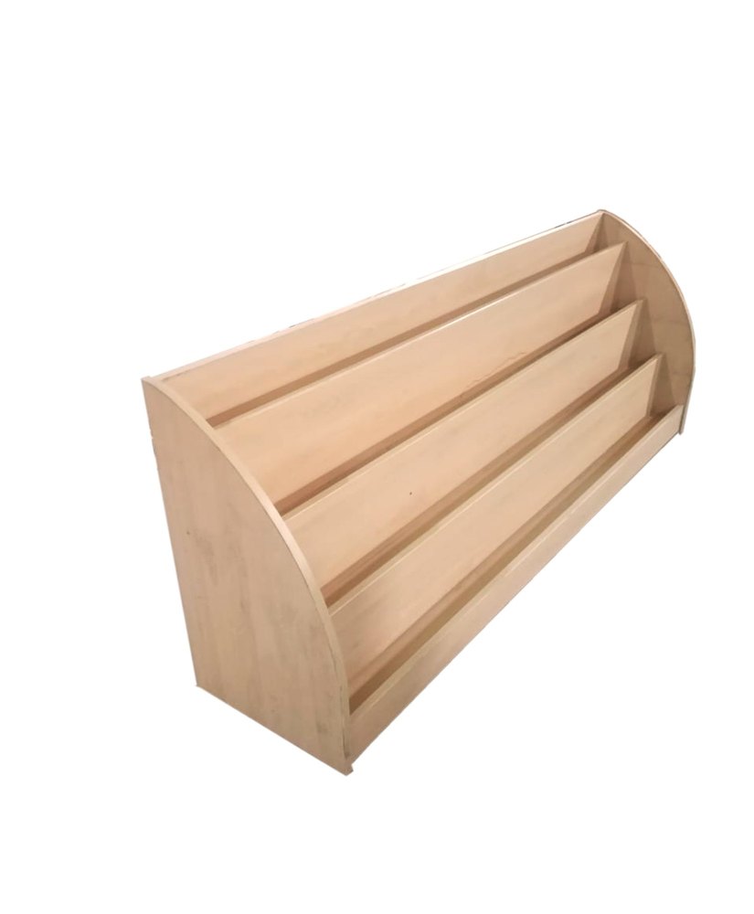 Wooden Book Display Rack, 4 Shelves