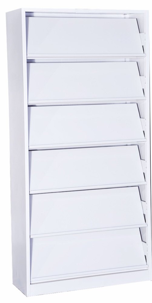 Mild Steel Free Standing Unit AL-05 Book Display and Storage Rack, 6 Shelves