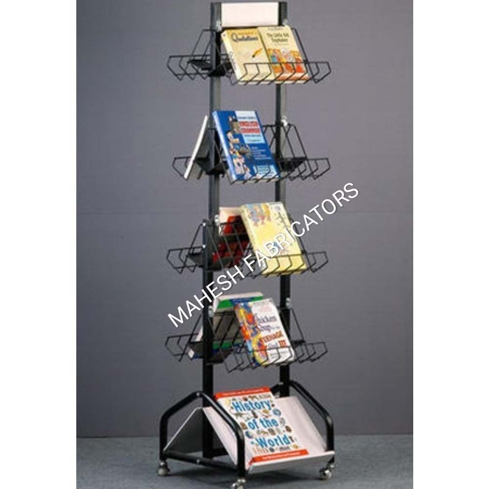 Metal Movable Unit Book Display Stand, For Markets/ Office, 5 Shelves