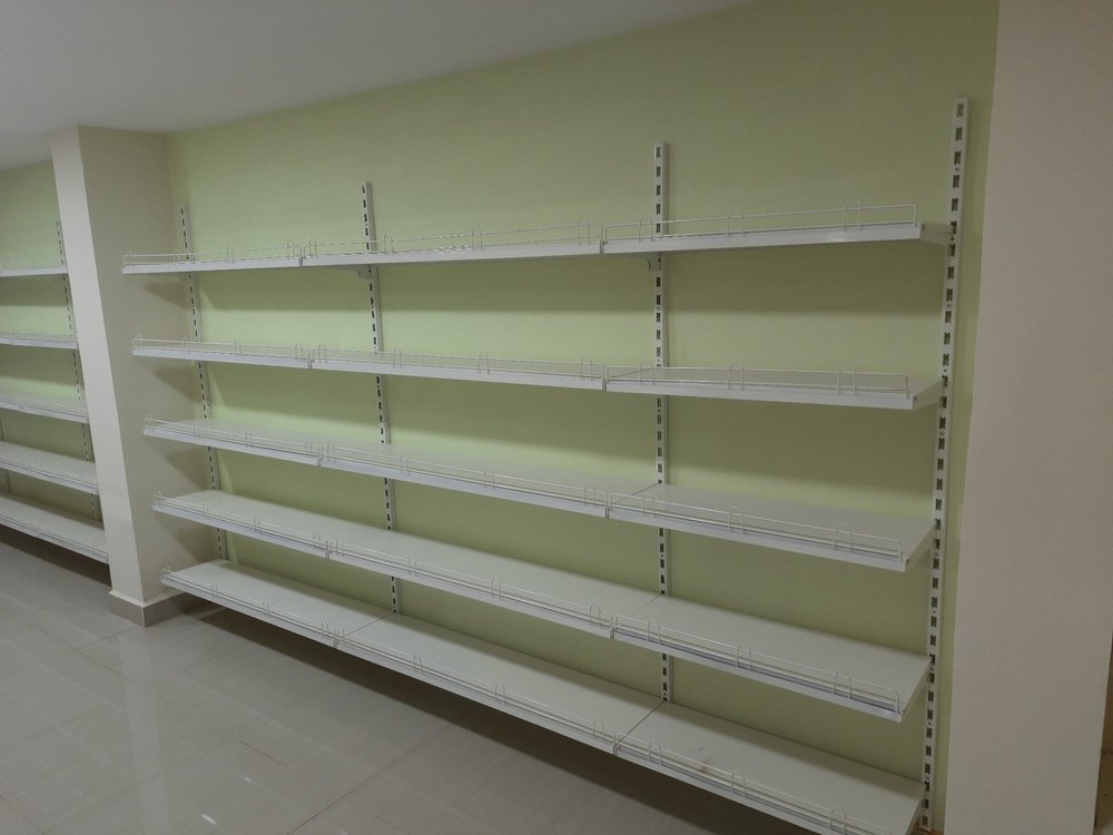 white Steel Wall Mounted Racks, 5 Shelves, Model Name/Number: Csd