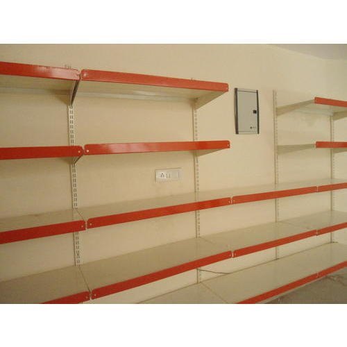 Stainless Steel Open Storage Wall Rack, For Supermarket