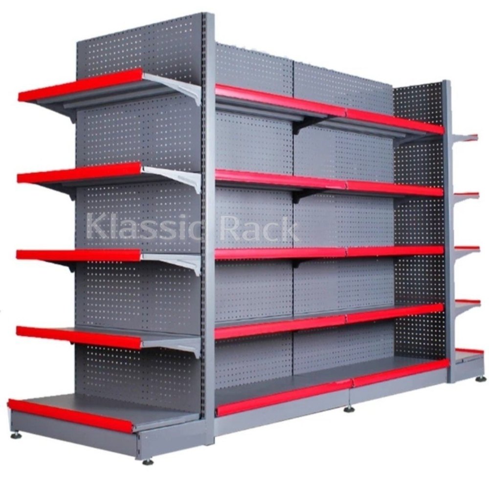 Mild Steel Free Standing Unit Klassic Shelf Rack, For Supermarket