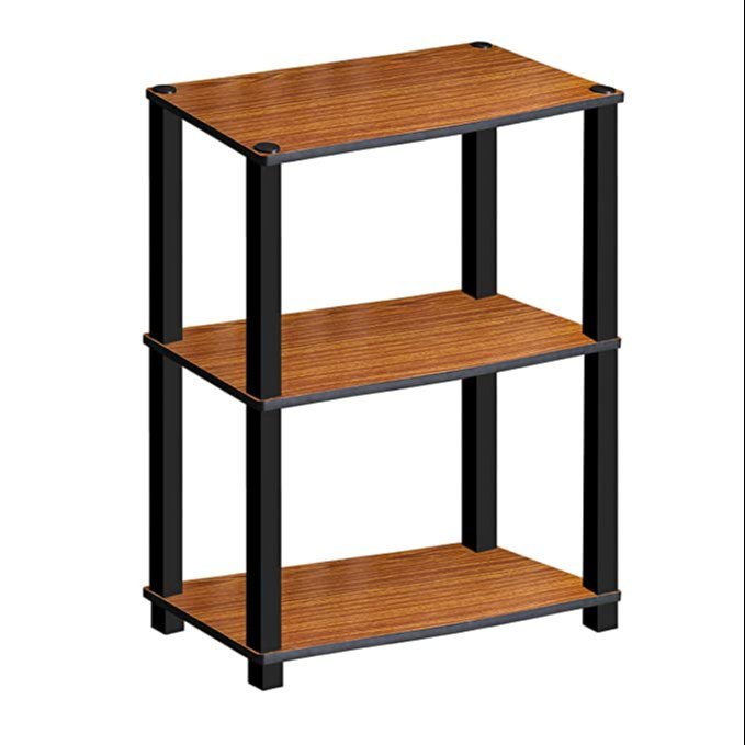 Wooden Movable Unit shelf rack 3 tier, For Departmental Stores