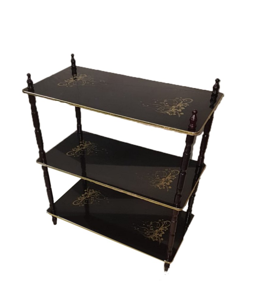 Rectangular 3 Shelf Wooden Rack Table