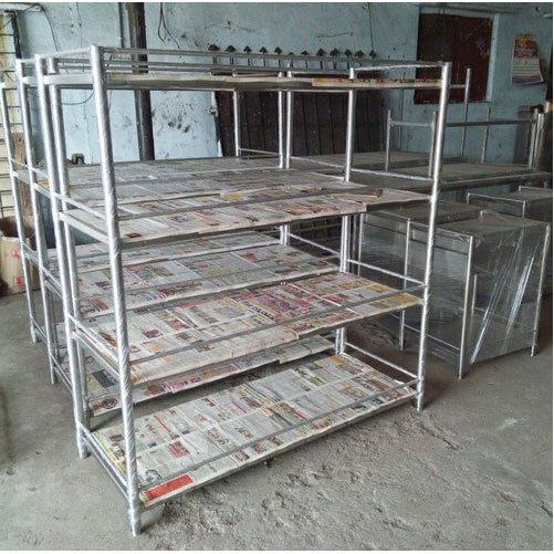 5 Feet Matte Finish SS Shelf Storage Rack, For Restaurant