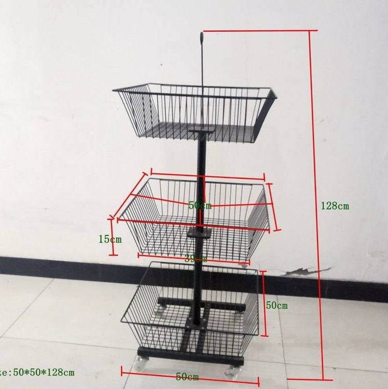 Metal Wire Mesh Storage Rack, For Grocery, 0-50 kg