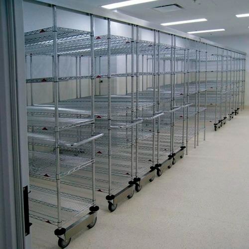 Free Standing Unit Stainless Steel Wire Mesh Rack, For Cold Room, 50-100 kg