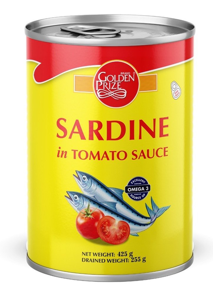 Golden Prize Sardine in Brine 425g, Packaging Type: Can