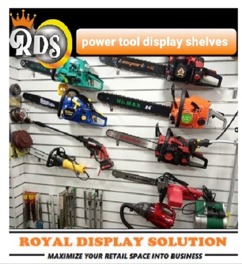 Wooden Wall Mounted Power Tools Display Shelves
