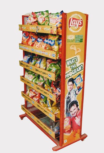Metal Snacks Display Rack, For Malls