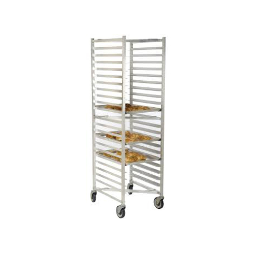 Stainless Steel Movable Unit Bakery Rack, 4 Shelves