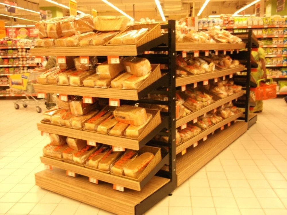 Mild Steel Supermarket Bakery Section Racks