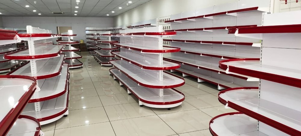Free Standing Unit Stainless Steel Bakery Display Rack, For Supermarket, 6 Shelves