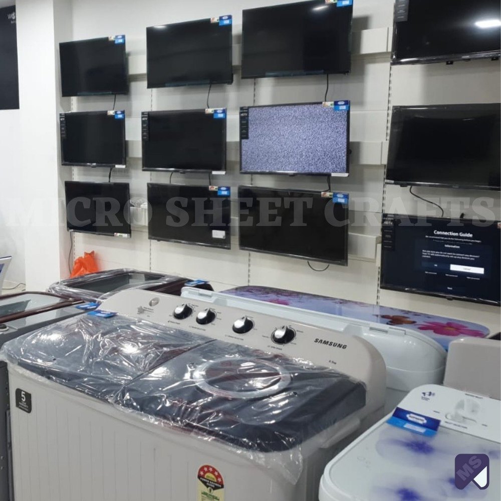 Mild Steel Free Standing Unit Home Appliances Display Rack, For Showroom