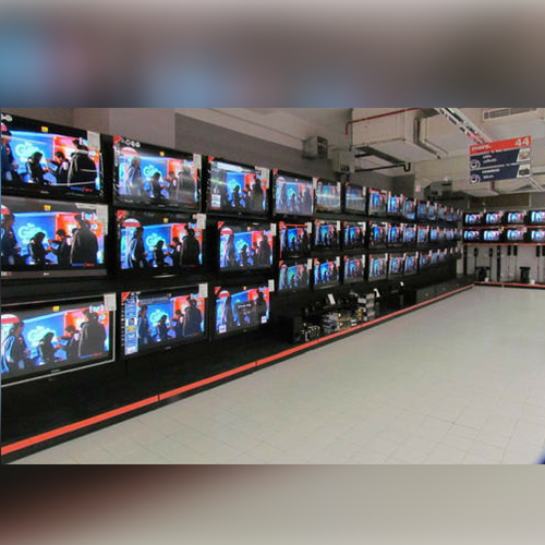 MS Wall Mount TV Unit, For Showroom, Mall etc