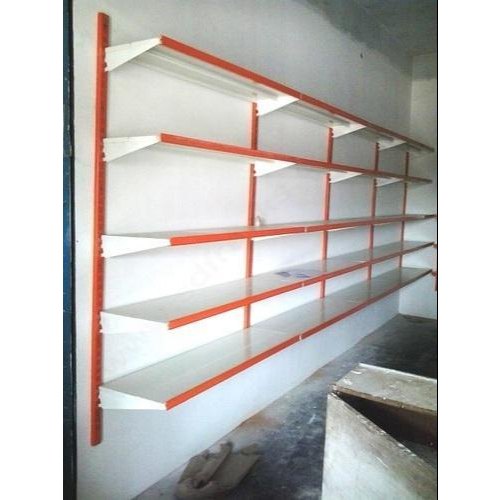 Global Steel White Wall Mounted Rack, For Supermarket