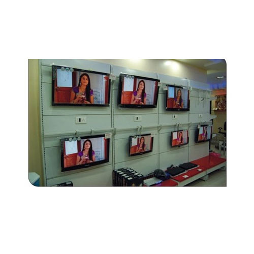 Wooden White LCD Display Rack