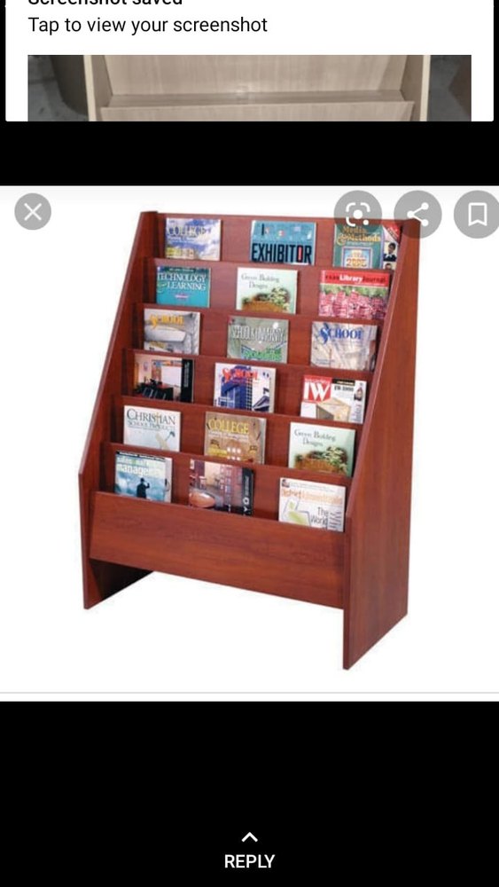 Wooden Movable Unit Magazine Display Rack For Library, For School college home
