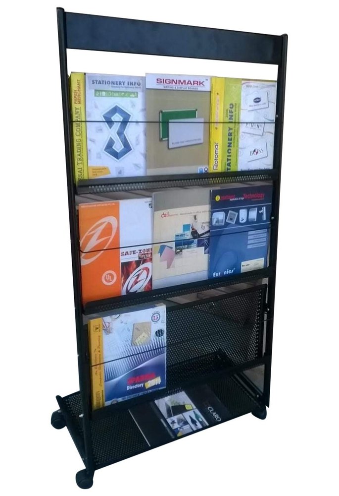 Mild Steel Movable Unit Magazine Display Rack