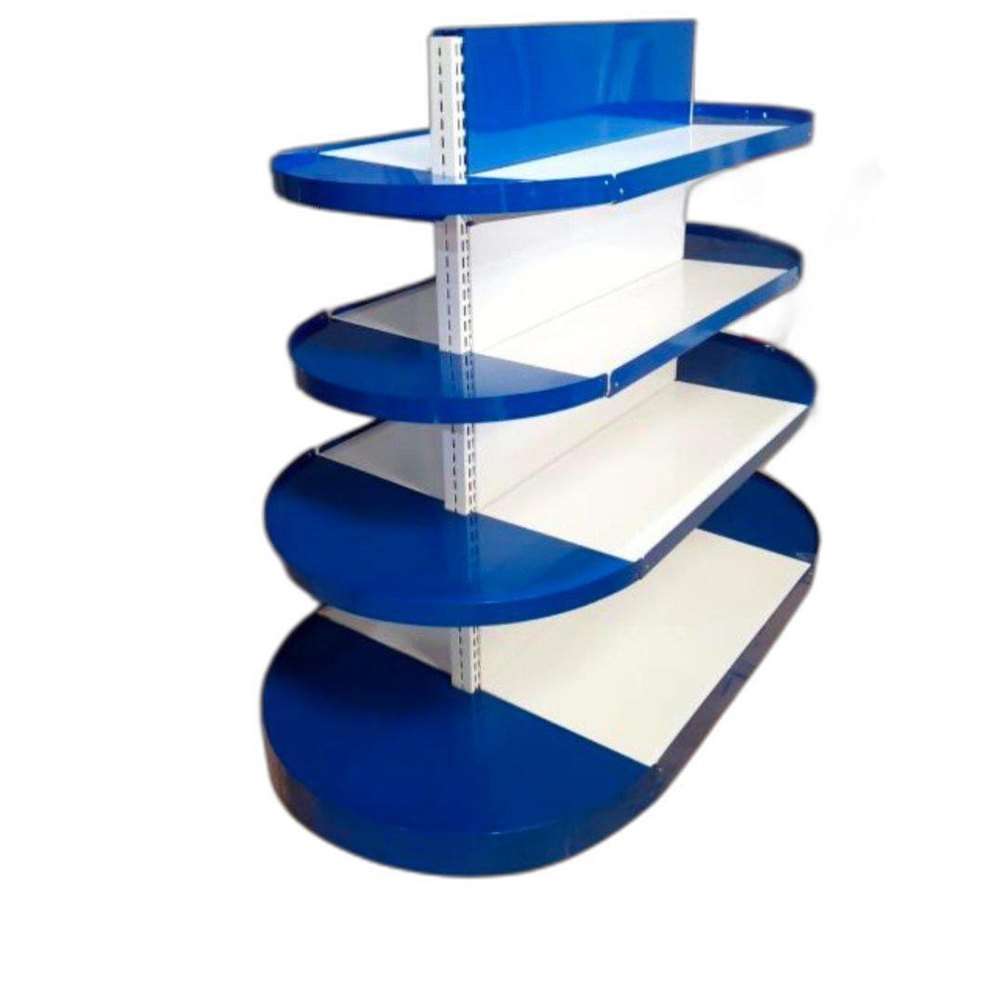 Metal Free Standing Unit Display Rack Round End Cap For Grocery