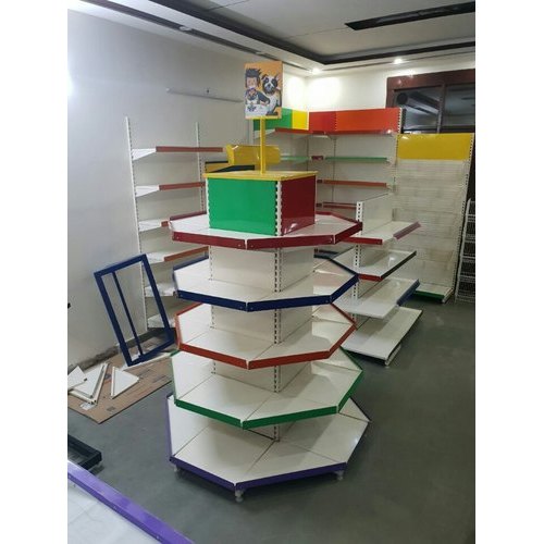 Metal Four Round Display Racks, For Departmental Stores