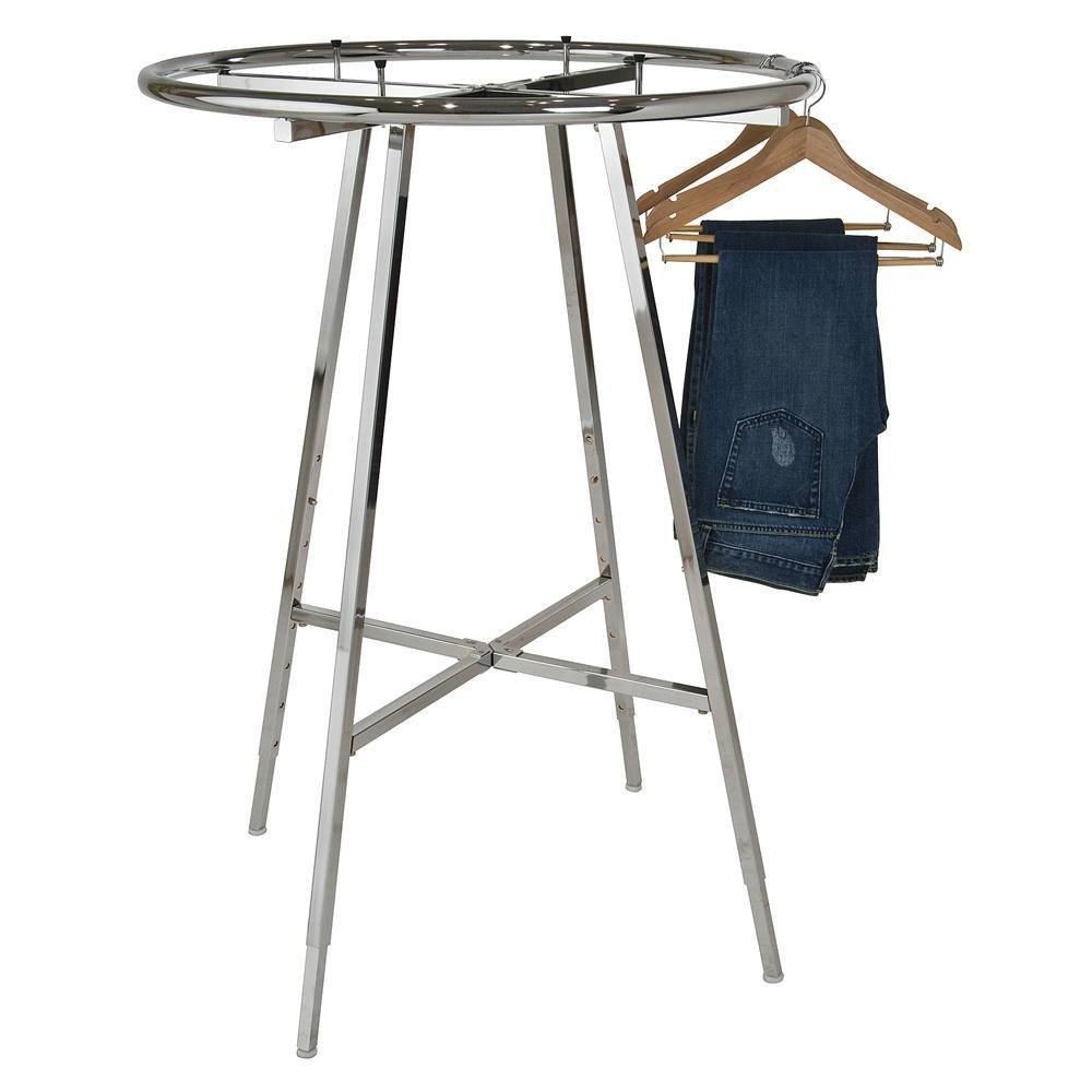 Mild Steel Round Garments Display Rack for Supermarket