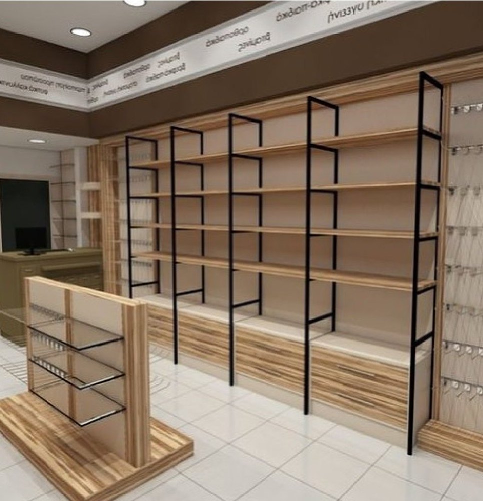 Metal Wooden Jewellery Shop Rack