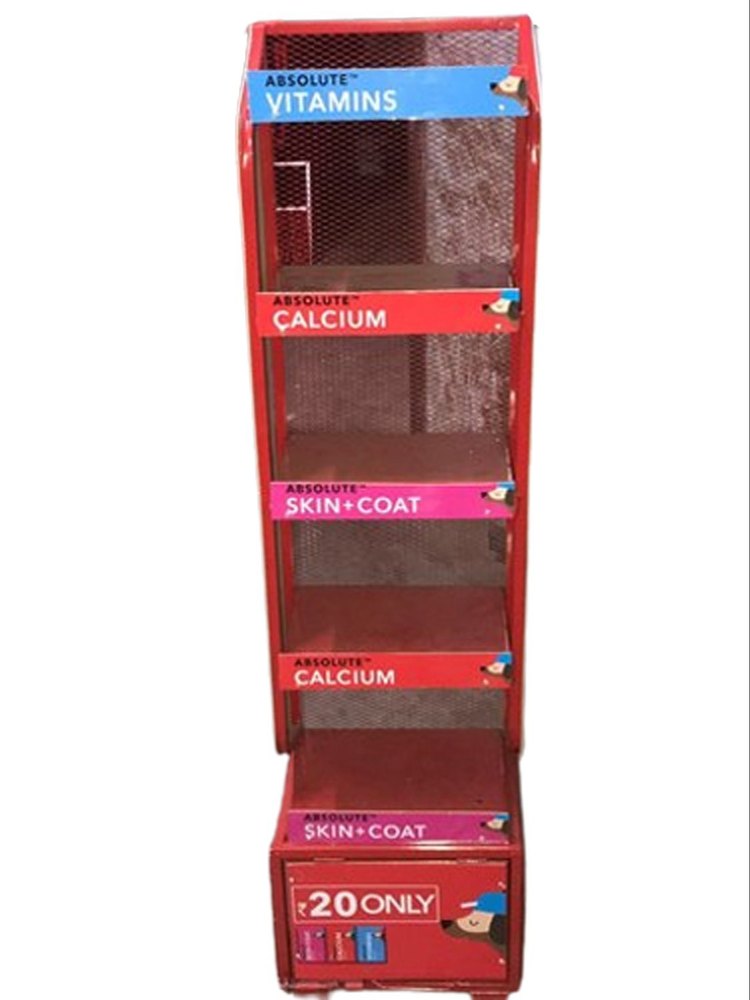 Red Promotional Display Rack, For Shop