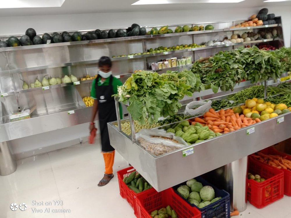 Stainless Steel Vegetable Racks, For Supermarket