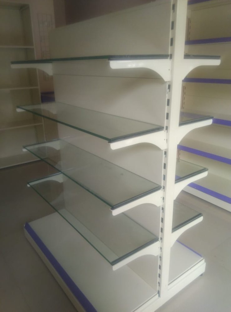 Metal Double Side Center Rack, For Supermarket