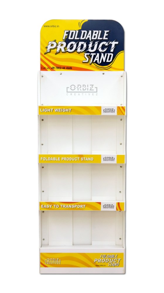 Stainless Steel Folded Foldable product Stand, Warranty: 1 Year, Size: Custom
