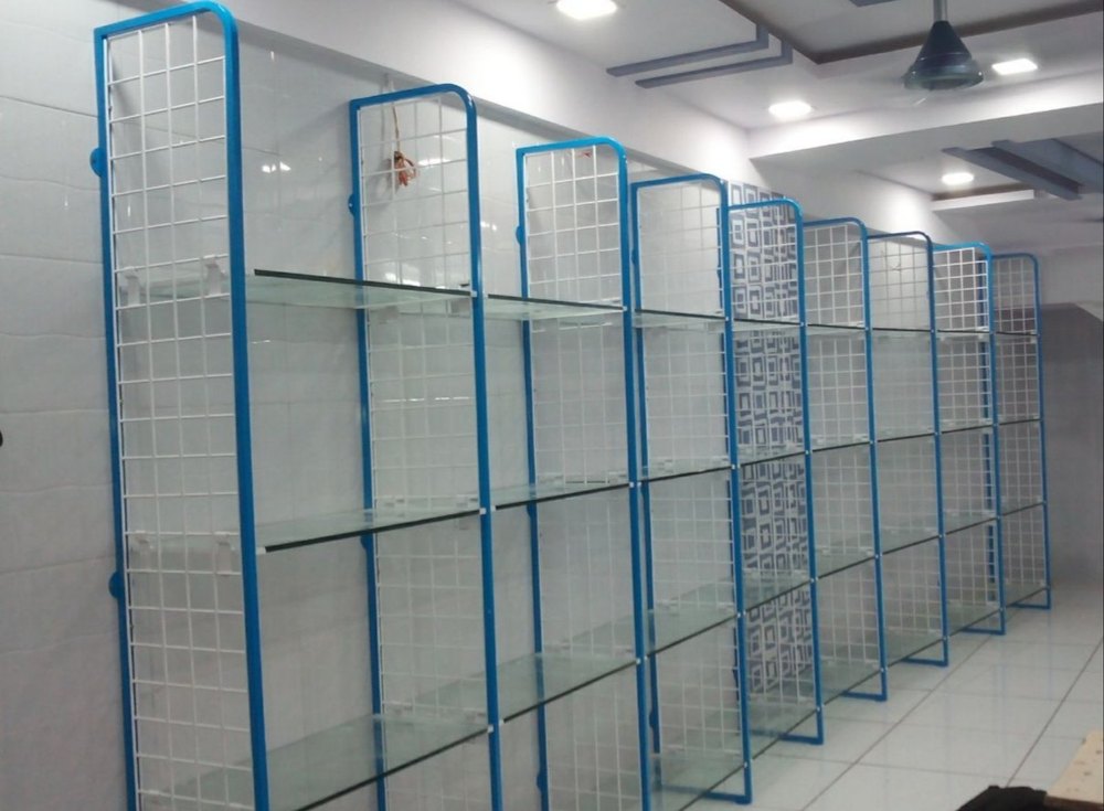 Mild Steel Wall Mounted Grid Pillar, For Showroom