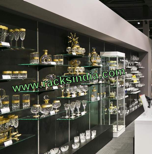 krishna Steel Finish Crockery Display Rack ( Channel Type ), For Showroom, Size: 24