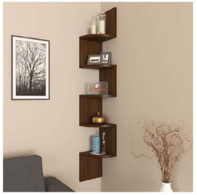Open Storage Wooden Decorative Wall Corner